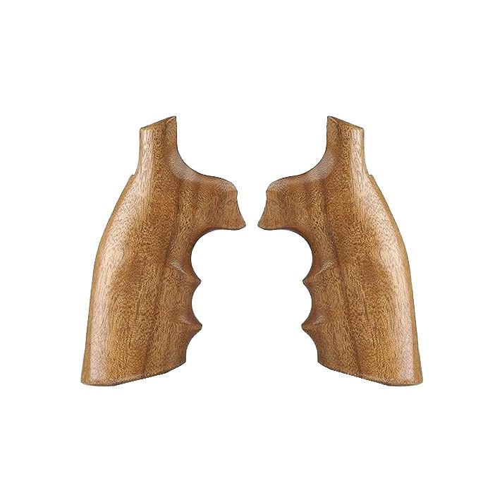 Hogue 10200 Fancy HardwoodBrown Goncalo Alves Hardwood with Finger Grooves for S&W K, L Frame with Square Butt
