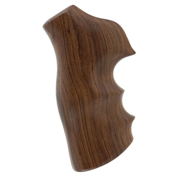 Hogue 80300 Fancy HardwoodBrown Pau Ferro Hardwood with Finger Grooves for Ruger GP100, Super Redhawk
