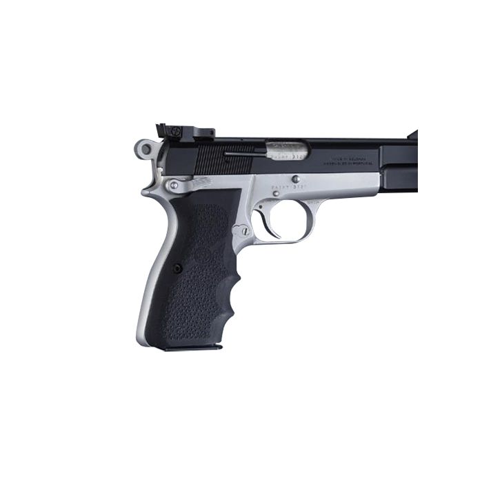 Hogue 09000 Rubber GripBlack with Finger Grooves for Browning Hi-Power