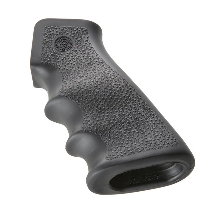 Hogue 15000 OverMolded Grip Black Rubber with Finger Grooves for AR-15, M16