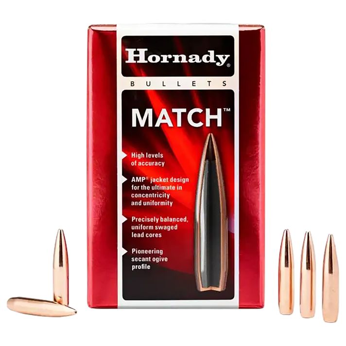 Hornady 2278 Match22 Cal .224 68 gr Hollow Point Boat Tail Match 100 Per Box/ 40 Case