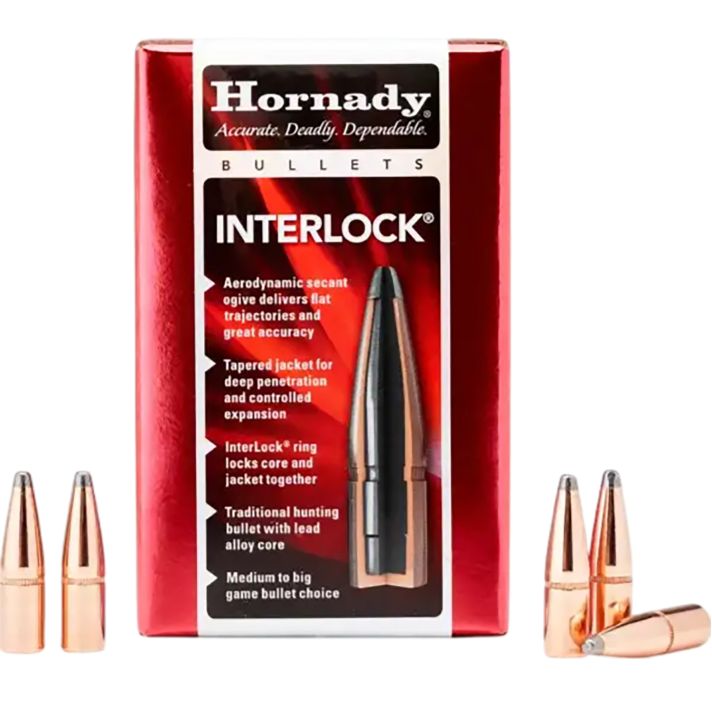 Hornady 3040 InterLock30 Cal .308 165 gr Soft Point 100 Per Box/ 15 Case