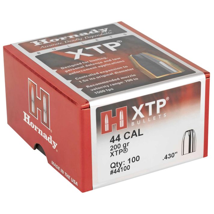 Hornady 44100 XTP44 Cal .430 200 gr Hollow Point 100 Per Box/ 15 Case