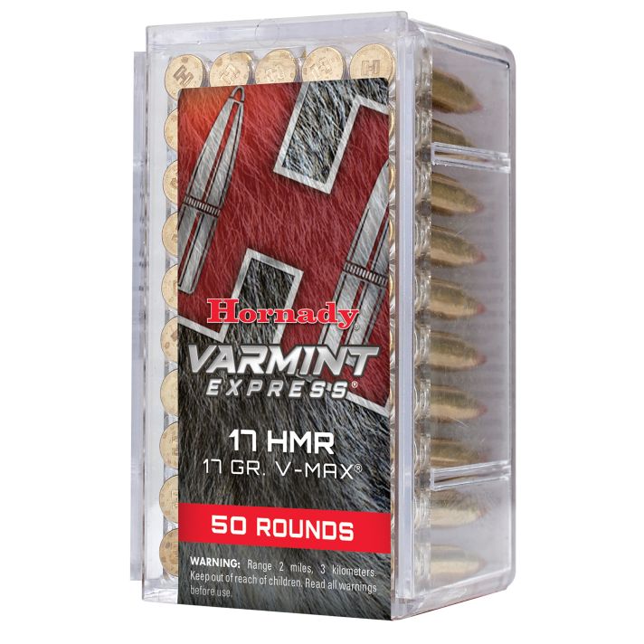 Hornady 83170 Varmint Express17 HMR 17 gr Hornady V Max 50 Per Box/ 40 Case