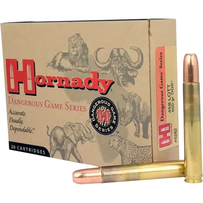 Hornady 8262 Dangerous Game458Lott 500gr Dangerous Game Solid 20 Per Box/6 Case