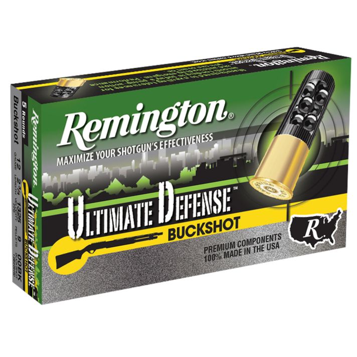 Remington Ammunition 20713 Ultimate Defense Buckshot 12Gauge 2.75" 00Buck Shot 5 Per Box/20 Case