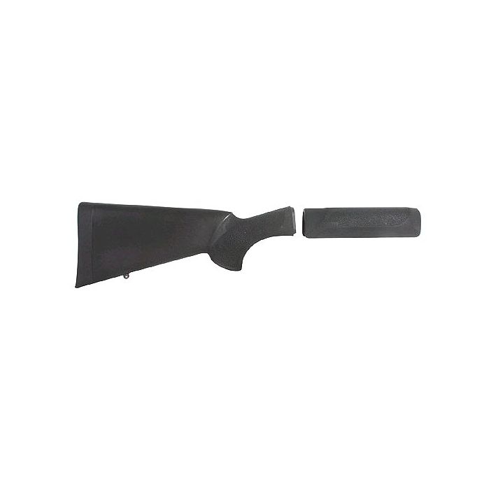 Hogue 08712 OverMolded Combo Kit Black Synthetic with Forend for Remington 870