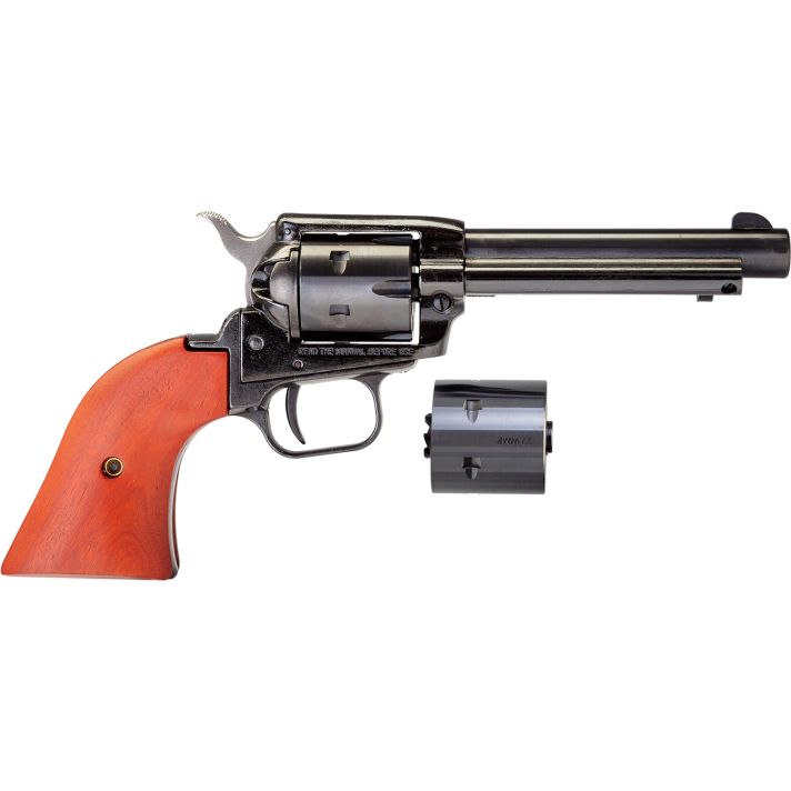 Heritage Mfg RR22MB4 Rough Rider22 LR 22 WMR 6 Shot, 4.75" Black Steel Barrel, Black Zinc Alloy Frame, Black Cylinder, Cocobolo Grip, Hammer/Thumb Safety, Exposed Hammer
