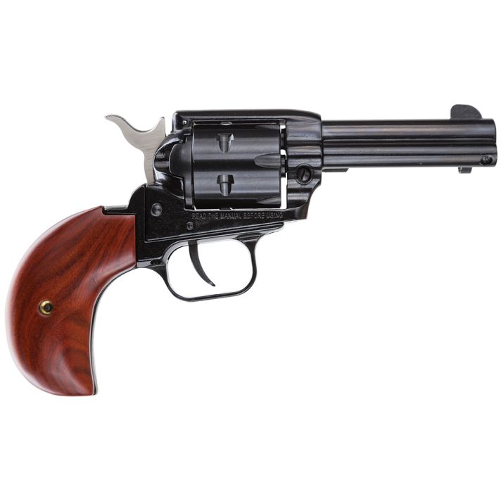 Heritage Mfg RR22MB3BH Rough Rider22 LR/22 WMR 6 Shot, 3.50" Black Steel Barrel, Cylinder & Zinc Alloy Frame, Cocobolo Bird Head Grip, Hammer/Thumb Safety, Exposed Hammer