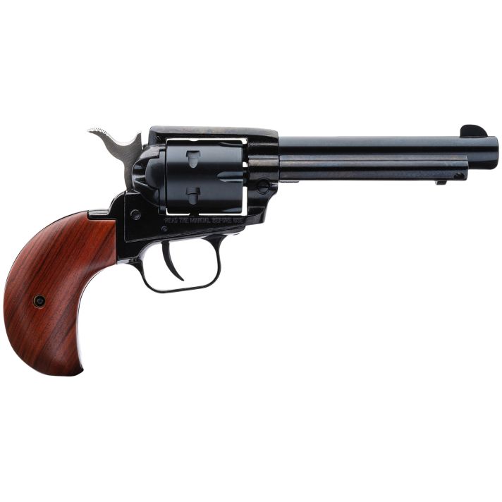 Heritage Mfg RR22MB4BH Rough Rider22 LR/22 WMR 6 Shot, 4.75" Steel Black Barrel, Cylinder & Black Zinc Alloy Frame, Cocobolo Bird Head Grip, Hammer/Thumb Safety, Exposed Hammer