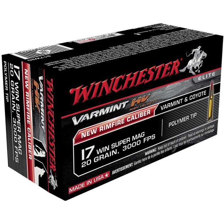 Winchester Ammo S17W20 Varmint HV17WSM 20gr Polymer Tip 50 Per Box/10 Case
