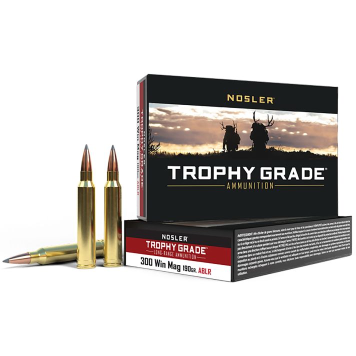 Nosler 60126 Trophy Grade Long-Range 300WinMag 190gr Nosler Spitzer AccuBond Long Range 20 Per Box/10 Case