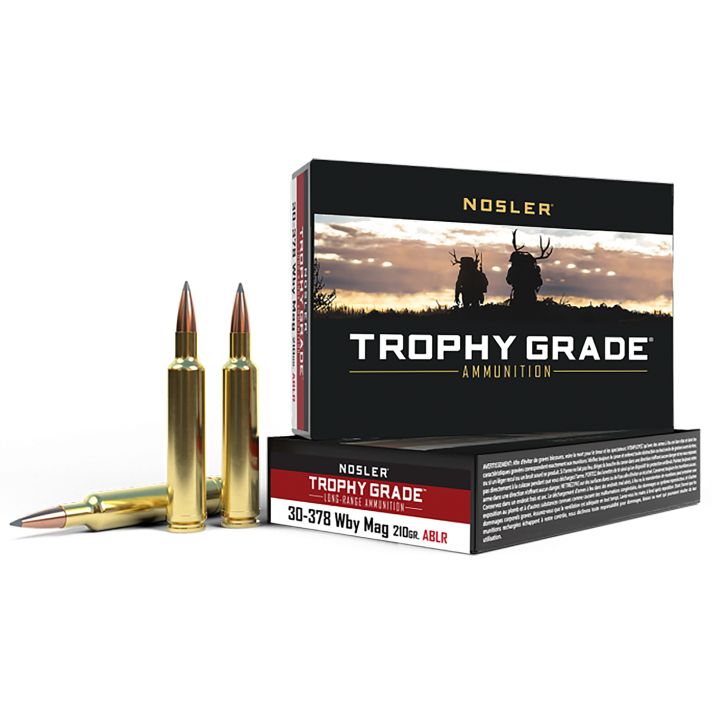 Nosler 60133 Trophy Grade Long-Range 30-378WthbyMag 210gr Nosler Spitzer AccuBond Long Range 20 Per Box/10 Case