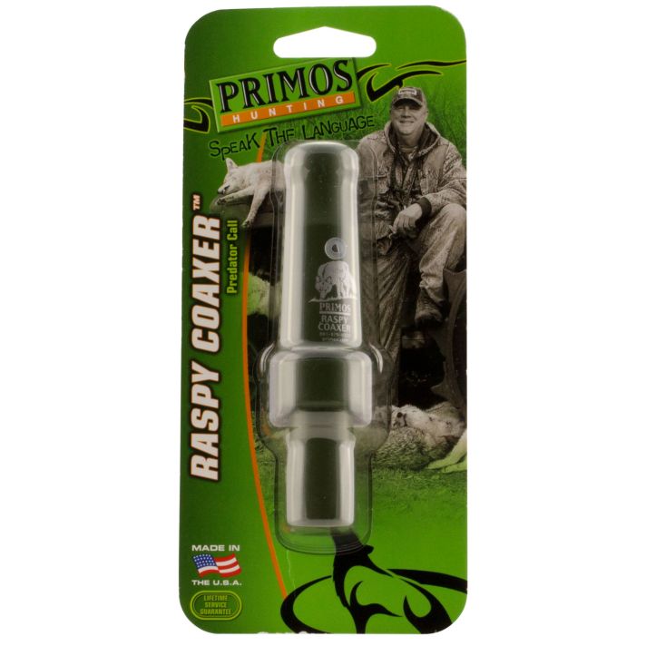 Primos PS323 Raspy CoaxerOpen Call Rabbit/Rodent Sounds Attracts Predators Green Plastic