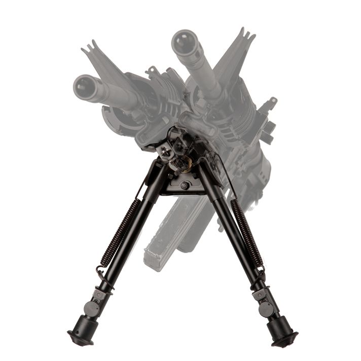 Blackhawk 71BP09BK Sportster Pivot + Traverse Bipod 6"-9"Black Anodized Metal,Sling Swivel Attached, Rubber Feet