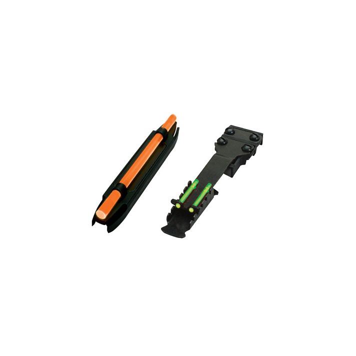 HiViz C3002 C-Series Magnetic Turkey/Deer Sight SetBlack | Orange Fiber Optic Front Sight Green Fiber Optic Rear Sight