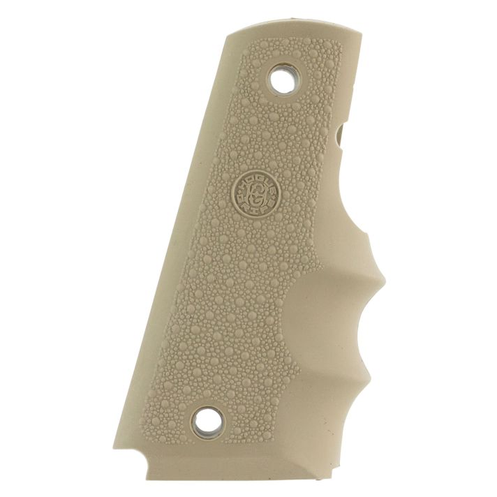 Hogue 45003 OverMolded Grip Cobblestone Desert Tan Rubber withFinger Grooves for 1911 Governement