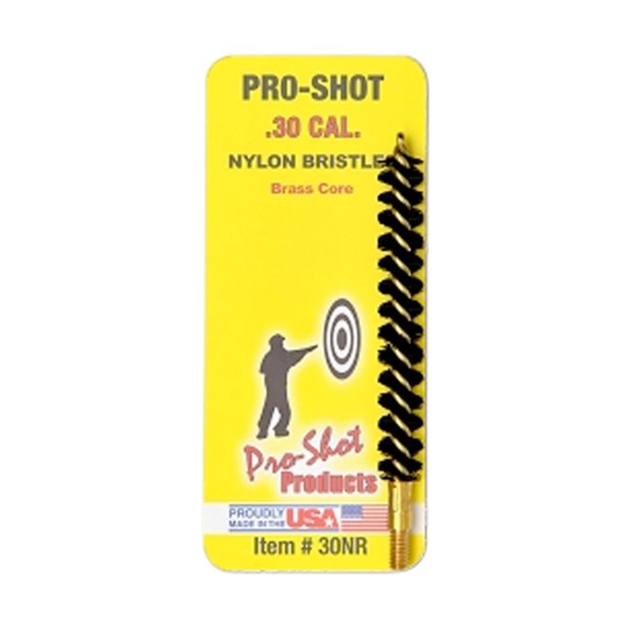 Pro-Shot 30NR Bore Brush.30/ 7.62mm Cal Rifle #8-32 Thread Nylon Bristles Brass Core