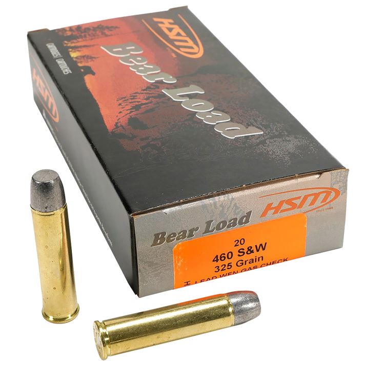 HSM 460SW4N Bear Load460 S&W Mag 325 gr Wide Flat Nose 20 Per Box/ 25 Case