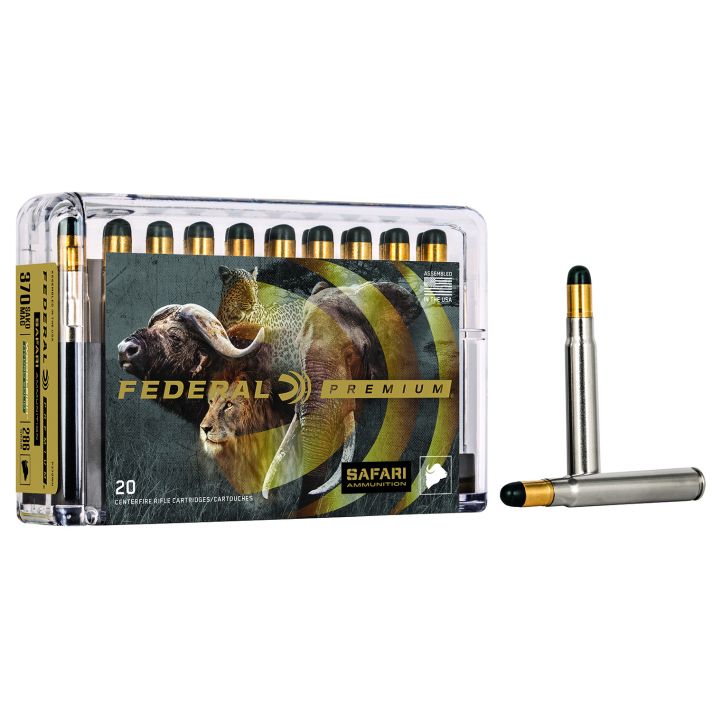 Federal P370WH Premium Safari Cape-Shok 370SakoMag 286gr Woodleigh Hydro Solid 20 Per Box/10 Case
