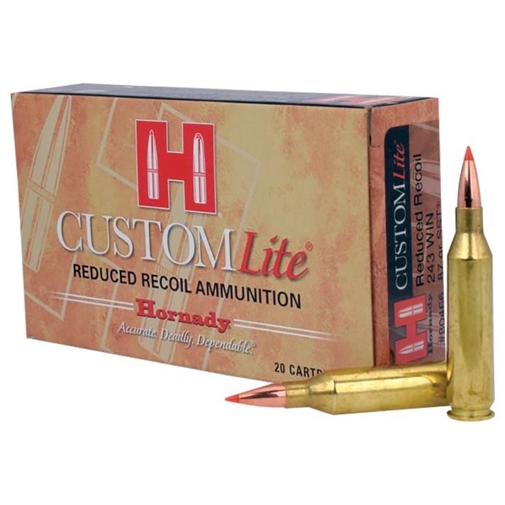 Hornady 80466 Custom Lite243Win 87gr Super Shock Tip 20 Per Box/10 Case