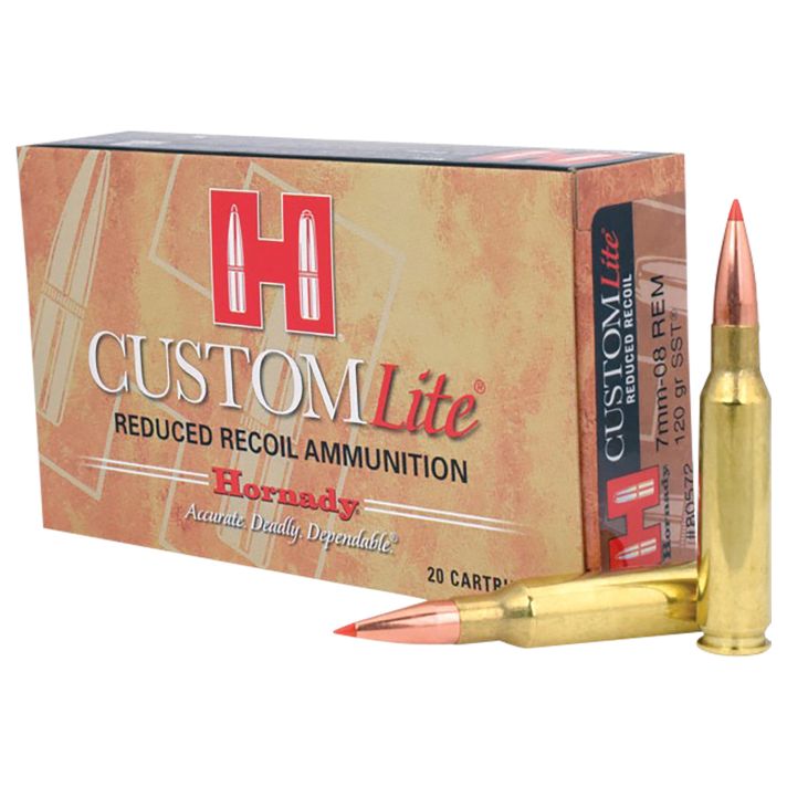 Hornady 80572 Custom Lite7mm-08Rem 120gr Super Shock Tip 20 Per Box/10 Case