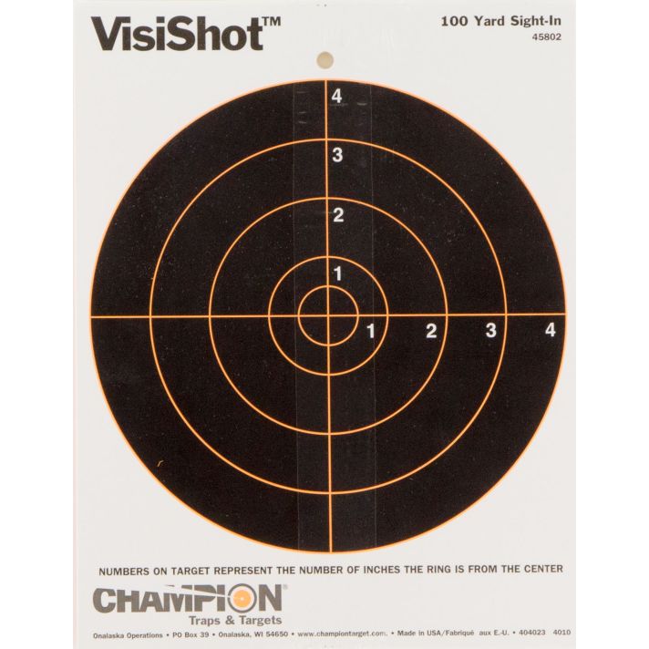 Champion Targets 45802 VisiShotHanging Paper Black/White 8" Bullseye 10 Pack