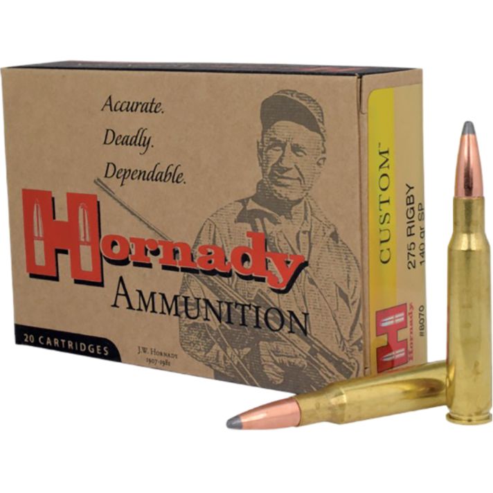 Hornady 8070 Custom275Rigby 140gr InterLock Spire Point 20 Per Box/10 Case