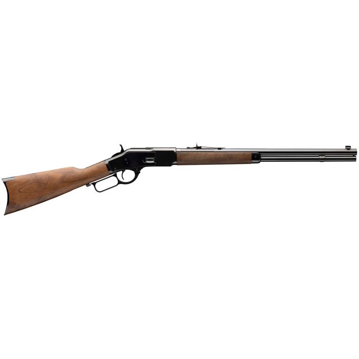 Winchester Repeating Arms 534200140 Model 1873 Short Rifle 44-40 Win 10+1 20" Blued Round Barrel, Rifle-Style Forearm & Cap, Walnut Straight Grip Stock w/Crescent Buttplate, Steel Loading Gate