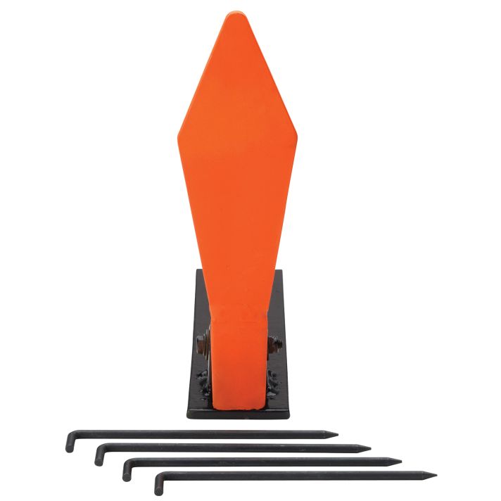 Champion Targets 44886 .22 Diamond Pop-Up Target Rimfire Rifles Orange Steel Diamond Standing Includes Ground Stakes