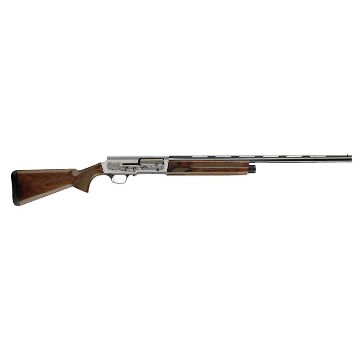 Browning 0118203004 A5 Ultimate 12 Gauge 28" Barrel 3" 4+1, Blued Barrel, Engraved Satin Nickel Finished Receiver, Gloss Oil Grade III Turkish Walnut Stock With Close Radius Pistol Grip