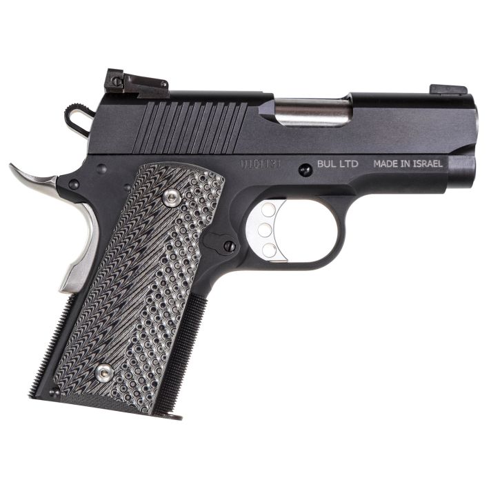 Magnum Research DE1911U 1911U45 ACP 6+1, 3" Black Steel Bull Barrel, Matte Black Serrated Carbon Steel Slide, Black Anodized Aluminum Frame w/Beavertail, Black/Gray G10 Grip, Grip Safety, Right Hand