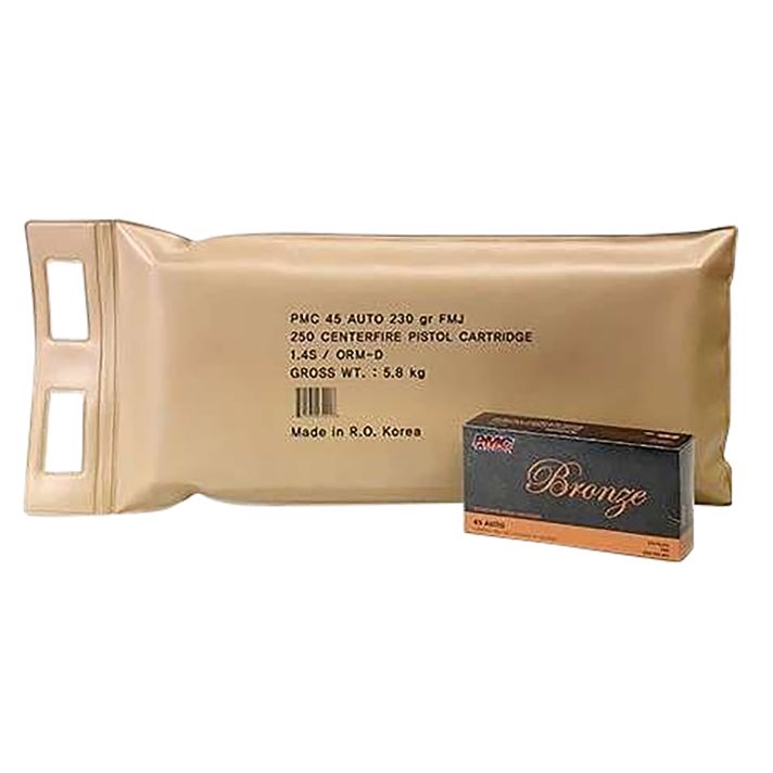 PMC 45ABP Bronze Battle Pack 45ACP 230gr Full Metal Jacket 250 Per Box/3 Case