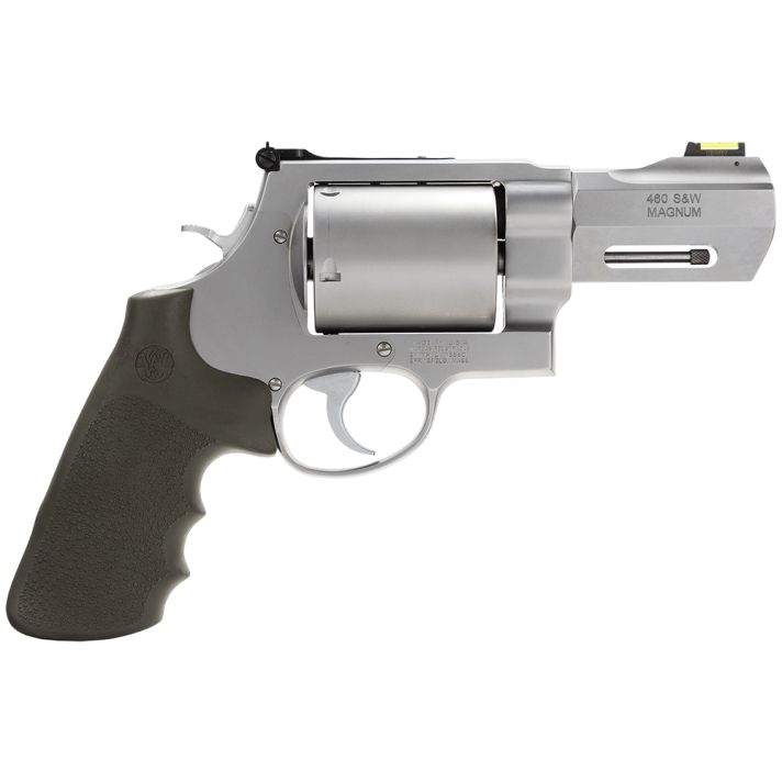 Smith & Wesson 170350 PC Model 460 XVR X-Large 460 S&W Mag 5 Shot 3.50" Stainless Steel Barrel, Stainless Cylinder, Matte Silver Stainless Steel Frame, Black Finger Grooved Grip, Teardrop Hammer
