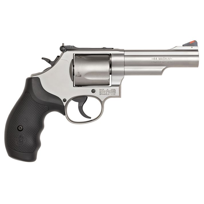 Smith & Wesson 162069 Model 6944 Rem Mag or 44 S&W Spl Stainless Steel 4.25" 2 Piece Barrel & 5rd Cylinder, Matte Stainless Steel L-Frame, Full Stop Strap & Barrel Serration, Internal Lock
