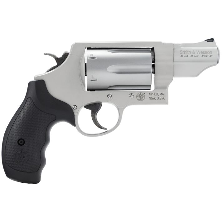 Smith & Wesson 160410 Governor45 Colt (LC) Or 2.50" 410 Gauge, 2.75" Stainless Barrel, 6rdStainless Cylinder, Matte Silver Scandium Alloy Z-Frame, Black Polymer Grip