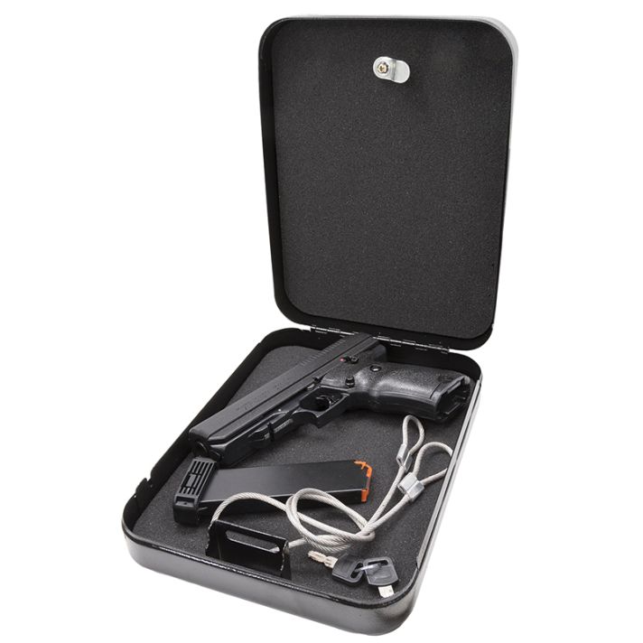Hi-Point 34511HSP JHP Home Security Package 45 ACP 9+1 4.50" Black Steel Barrel, Serrated Steel Slide, Polymer Frame & Grip, Keyed Lock Box