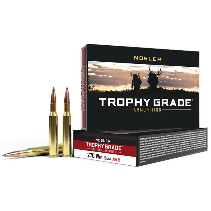 Nosler 60125 Trophy Grade Long-Range 270Win 150gr Nosler Spitzer AccuBond Long Range 20 Per Box/10 Case