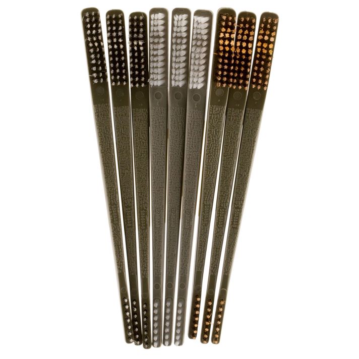 Otis FG316BP AP Brushes Variety Pack Multi-Caliber Universal Firearm 10" Long Bronze/Nylon/Stainless Steel Bristles 9 Per Pkg