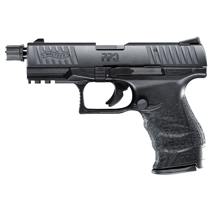 Walther Arms 5100304 PPQ M2 SD Tactical 22 LR 10+1 4" Threaded Steel Barrel, Matte Black Tenifer Serrated/Steel Slide, Black Polymer Frame w/Picatinny Rail, Black Polymer Grips