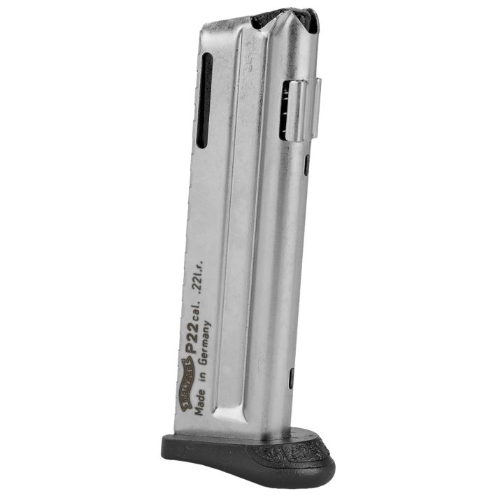 Walther Arms 512604 P2210rd Detachable w/Finger Rest 22 LR Black Steel