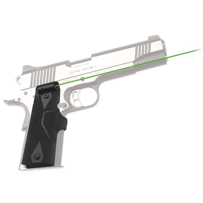 Crimson Trace 0141001 LG-401G Front Activation Green LasergripsBlack 1911 Full Size