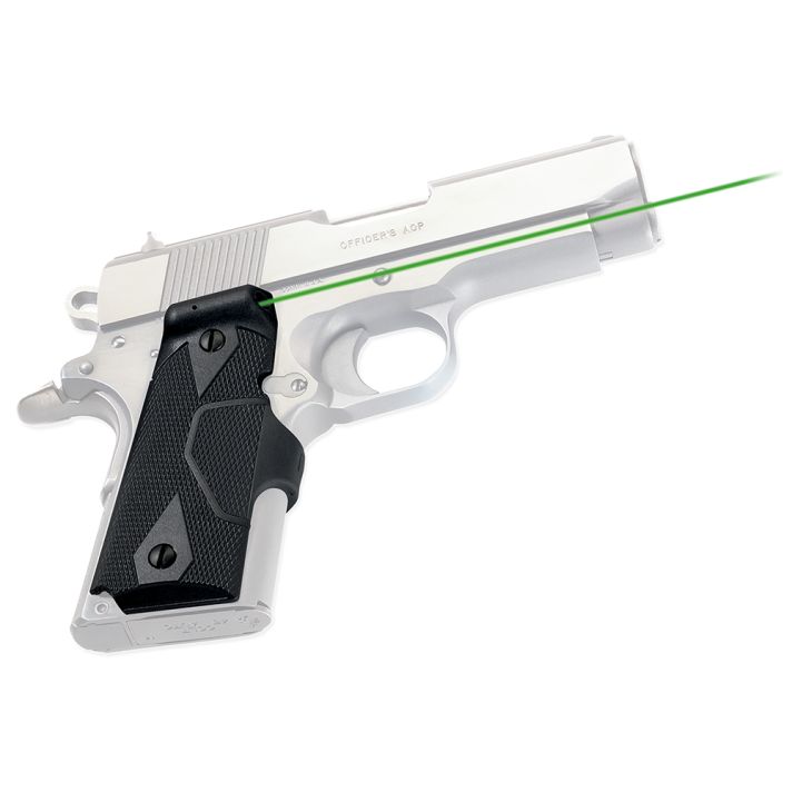 Crimson Trace 0141101 LG-404G Front Activation Green LasergripsBlack 1911 Compact