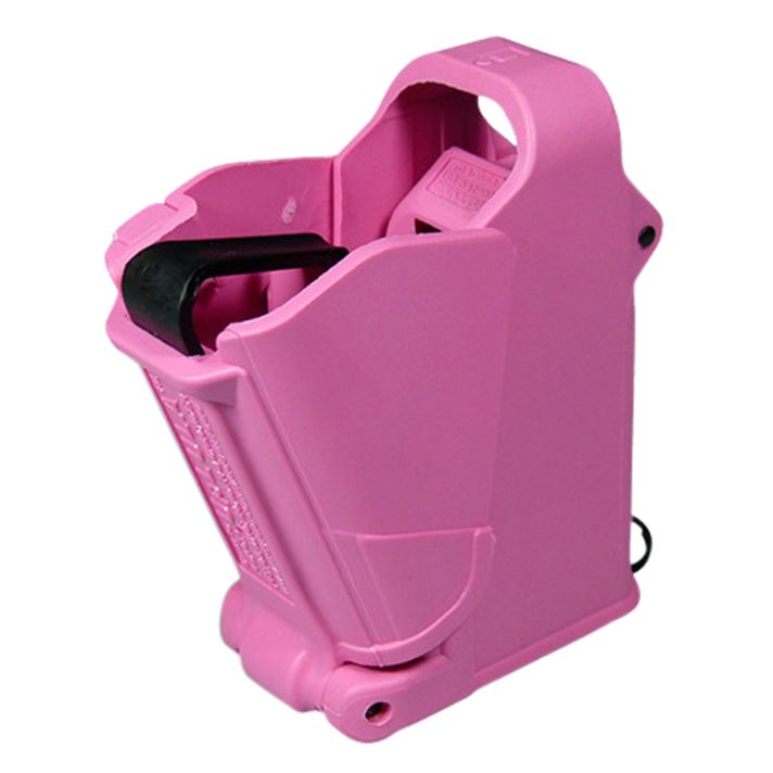 Maglula UP60P UpLULA Loader & Unloader Double & Single Stack Style made of Polymer with Pink Finish for 9mm Luger, 45 ACP Pistols