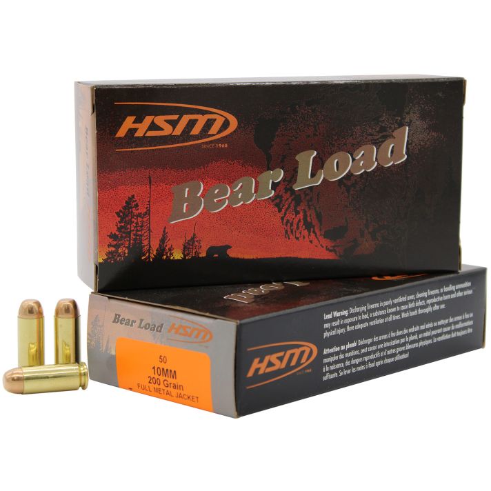HSM 10MM8N Training10mm Auto 200 gr Full Metal Jacket 50 Per Box/ 20 Case