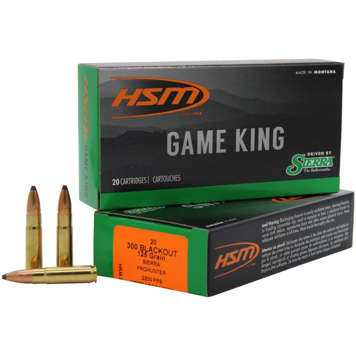 HSM 300BLK3N Game King300 Blackout 125 gr Pro Hunter 20 Per Box/ 25 Case
