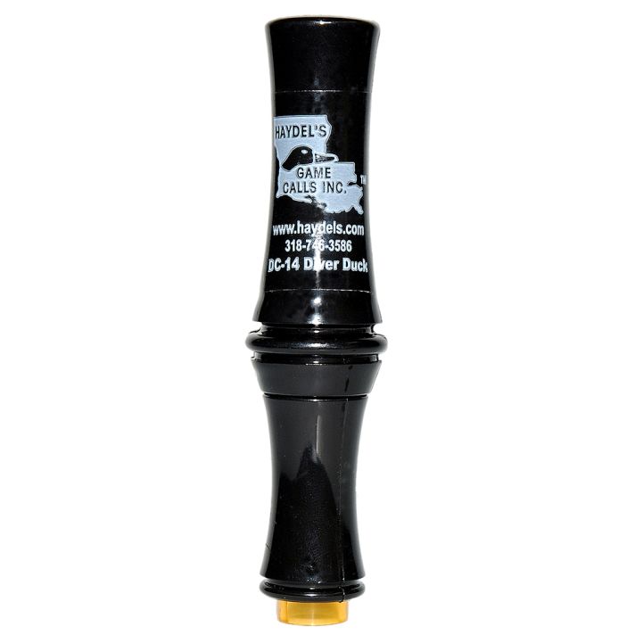 Haydel's Game Calls DC14 Diver DuckOpen Call Attracts Ducks Black Acrylic
