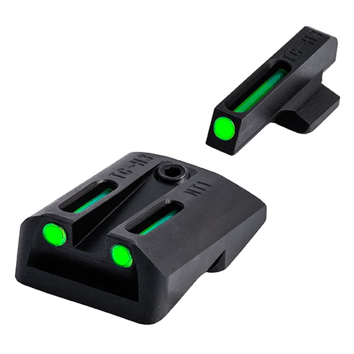 TruGlo TG131NT2 TFOGreen/Tritium/Fiber Optic Front Sight-Green/Tritium/Fiber Optic Rear Sight 1911 Government