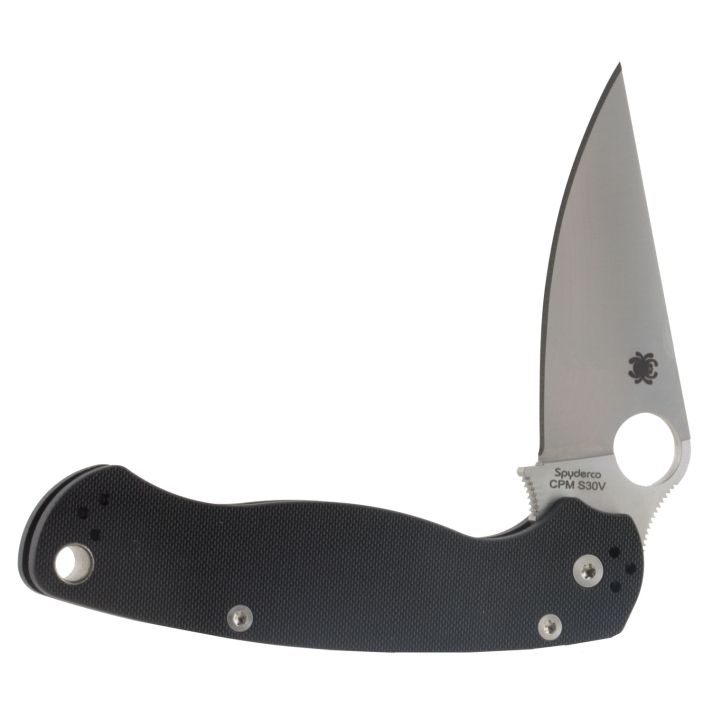 Spyderco C81GP2 Para Military 23.42" Folding Drop Point Plain CPM S45VN SS Blade Black G10 Handle Includes Pocket Clip