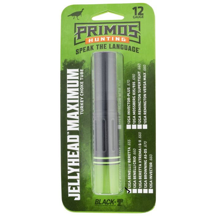 Primos 69402 JellyHead MaximumBenelli/Beretta Mobil 12 Gauge Turkey Ported Steel Black-T Coating